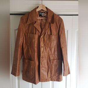 Vintage Rice Sports Wear Leather Jacket
